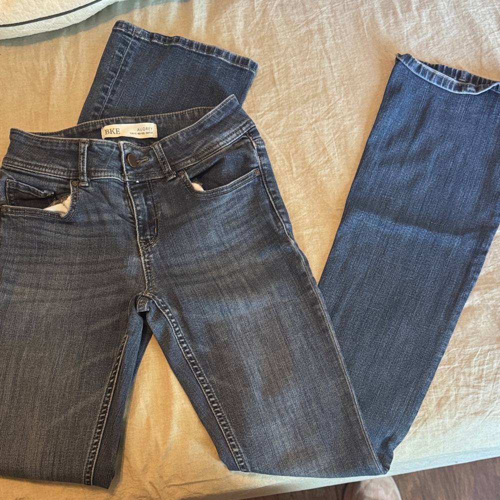 BKE Women's Dark Blue boot cut Jeans